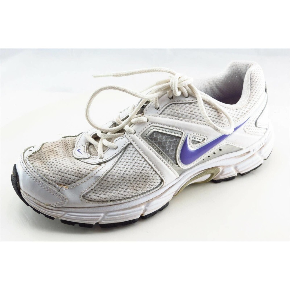 Nike‎ Women Sz 7 M White Lace Up Running Synthetic Shoe